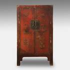 Cabinet with 2 Doors & Floral Motif